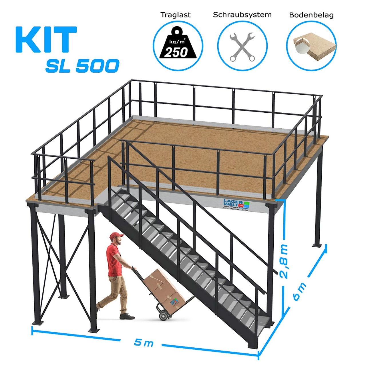 Lagerbühne I Komplettset I 5x6m